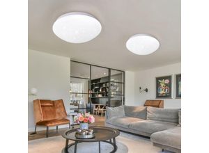 3800170222496 - Vtac - led Deckenlampe Deckenleuchte Wohnzimmerleuchte Küchenlampe Sternenhimmel Metall Kunststoff weiß 12 Watt 840 Lumen neutralweiß d x h 26 x