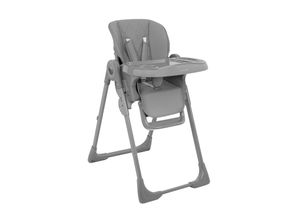 3800171200127 - Kikkaboo Kinderhochstuhl Comfy höhenverstellbar Gurt Doppeltablett klappbar grau