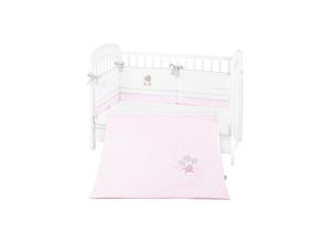 3800171200332 - Kikkaboo Babybettwäsche Set Dream Big 3-teilig Decke 135 x 95 für Bett 140 x 70 rosa