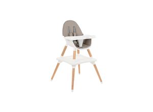 3800171200639 - Kikkaboo Kinderhochstuhl Multi 3 in 1 Kinderstuhl Tisch Holzbeine umbaubar braun