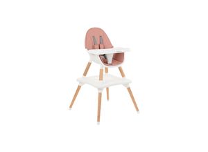 3800171200653 - Kikkaboo Kinderhochstuhl Multi 3 in 1 Kinderstuhl Tisch Holzbeine umbaubar pink