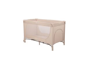 3800171201544 - Kikkaboo Reisebett Medley Seiteneingang weiche Matratzenauflage Netzfenster beige braun