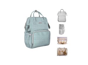 3800171202619 - Kikkaboo Wickeltasche Siena Rucksack Wickelunterlage Grifflänge einstellbar türkis