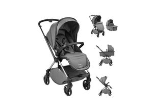 3800171204231 - Kikkaboo Kinderwagen Lanah 2 in 1 Babywanne Rückenlehne verstellbar bis 22 kg grau