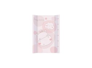 3800171204668 - Kikkaboo Wickelauflage Weich-PVC 80 x 50 cm wasserdichter Bezug erhöhter Rand weiß rosa