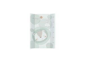 3800171204675 - Kikkaboo Wickelauflage Weich-PVC 80 x 50 cm wasserdichter Bezug erhöhter Rand weiß grün