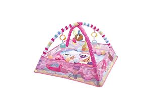 3800171211772 - Kikkaboo Spielbogen Krabbeldecke 2 in 1 Greiflinge 18 Spielbälle Bällebad pink