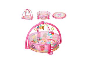 3800171214292 - Kikka boo Spielbogen 30 Bälle Krabbeldecke Bällebad abnehmbare Spielzeuge rosa pink