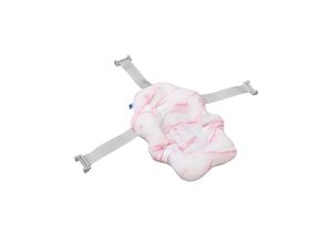 3800171216739 - Kikkaboo Baby Badekissen Nubo Wannenauflage Badehilfe Kunststoff-Clips ab Geburt rosa weiß