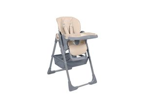 3800171217682 - Kikkaboo Kinderhochstuhl Comfy höhenverstellbar Gurt Doppeltablett klappbar braun