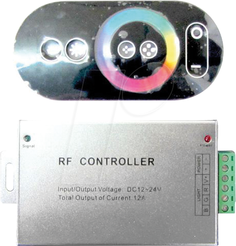 3800230622273 - V-tac - VT-2405 rf Controller für LED-Streifen rgb mit Touch-Fernbedienung - sku 3312 - Schwarz