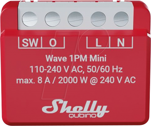 3800235269145 - WAVE 1PMM - Shelly Qubino Wave 1PM Mini Relais max 8A 1 Kanal Z-Wave