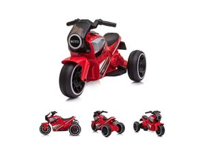 3800931046521 - Kinder Elektromotorrad Sport Max USB-Anschluss Frontlicht bis 4 km h rot-schwarz