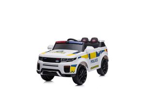 3800931048105 - Kinder Elektroauto Police SUV Fernbedienung USB-Anschluss Gurt LED weiß