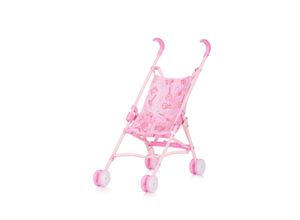 3800931049485 - Chipolino Puppenbuggy Didi mit Doppelrädern zusammenklappbar Sicherheitsgurt rosa pink