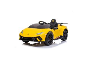 3800931051877 - Kinder Elektroauto Lamborghini Huracan Fernbedienung Musikfunktion gelb Monster