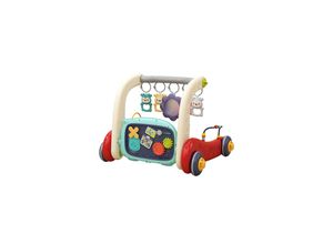 3800931054403 - Lauflernwagen 3in1 Baby Fitness Krabbeldecke Spielbogen Activitycenter rot