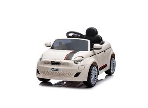 3800931054588 - Kinder Elektroauto Fiat 500 Fernbedienung Sicherheitsgurt MP3 USB weiß