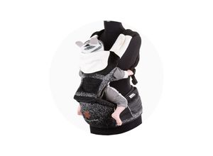 3800931054939 - Babytrage Hip Star Fly 3 in 1 Strickstoff Bauchtrage Rückentrage schwarz