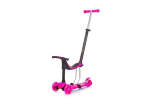 3800931055288 - Kinderroller 3 in 1 Multi Plus 3 Räder Laufrad Roller LED-Lichter pink