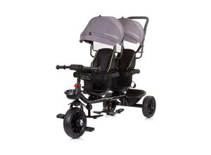 3800931055677 - Dreirad Tricycle Hip Hop zwei Kinder bis 40 kg Sitze 360° drehbar grau