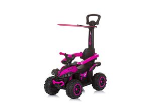 3800931056018 - Kinder Rutschauto ATV Sonnendach Schiebegriff Musikfunktion bis 23 kg pink