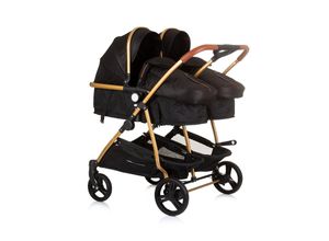 3800931056377 - Geschwisterkinderwagen Duo Smart klappbar umbaubar verstellbar Fußsack schwarz