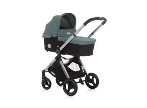 3800931057107 - Kinderwagen Elite 3 in 1 i-Size Babyschale Sportsitz Babywanne Tasche grün