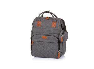 3800931057244 - Wickeltasche Kinderwagen Rucksack Reißverschluss Schnullertasche grau