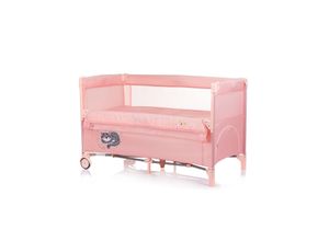 3800931057336 - Reisebett Relax 2 Ebenen Vorderseite absenkbar Seiteneingang Tasche pink