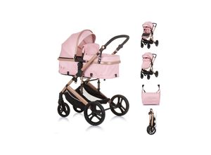 3800931057596 - Kinderwagen 2 in 1 Amore Getränkehalter Wickeltasche Fußabdeckung Korb rosa