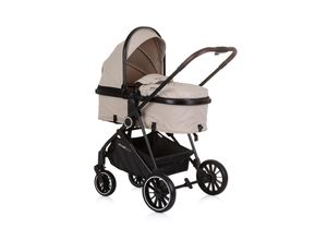 3800931058128 - Kinderwagen Aura 2 in 1 umbaubar Wickeltasche Sitz umkehrbar bis 22 kg beige