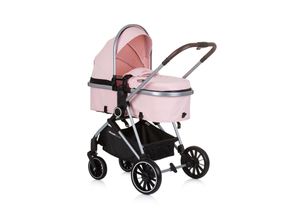 3800931058142 - Kinderwagen Aura 2 in 1 umbaubar Wickeltasche Sitz umkehrbar bis 22 kg rosa