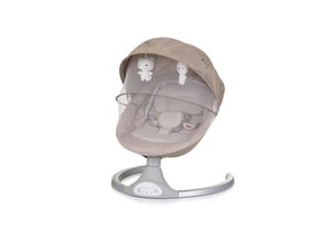 3800931058937 - Babywippe Nest Musik Fernbedienung Kissen Gurt Timer Plüschtiere beige