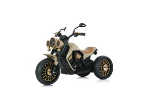 3800931059217 - Kinder Elektromotorrad Enduro Licht Musik 2 Motoren bis 3 km h beige