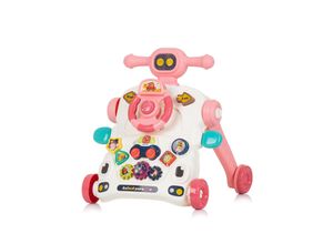 3800931059323 - Lauflernwagen 3 in 1 Auto Spieltisch Lenkrad Tasten Musik Lichter rosa