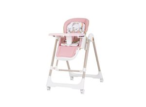 3800931059521 - Kinderhochstuhl 2 in 1 Milk Shake verstellbar Babyschaukel Räder rosa