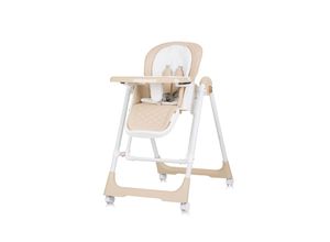 3800931059545 - Kinderhochstuhl 2 in 1 Milk Shake verstellbar Babyschaukel Räder beige