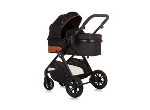 3800931059613 - Kinderwagen Harmony 2 in 1 Wickeltasche Getränkehalter Fußabdeckung schwarz