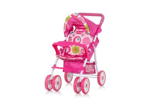 3800931060398 - Puppenwagen Dolly Korb faltbar Frontbügel Fußstütze Griff verstellbar rosa pink