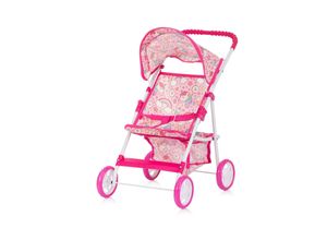 3800931060510 - Puppenwagen Alice Aufbewahrungskorb klappbar Sonnendach verstellbar pink