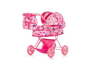 3800931060572 - Puppenwagen Dora Tasche klappbar Softtragetasche Korb Sonnendach pink