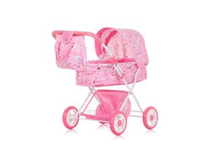 3800931060589 - Puppenwagen Dora Tasche klappbar Softtragetasche Korb Sonnendach rosa