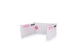 3800931060770 - Babynest Bumper 180 x 30 cm Bettumrandung Nestchen aus 100% Baumwolle rosa Flower