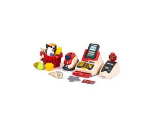 3800931061548 - Spielzeug Registrierkasse 24-teilig Scanner Kartenleser Obst Korb Geld rot