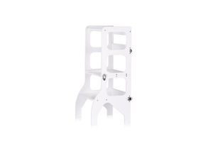 3800931062224 - Kinder Lernturm 2 in 1 Tisch und Hocker Helferturm Stehhilfe Holz weiß