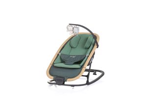 3800931063627 - Babywippe Senso Holzoptik Spielbogen Kopfstütze 3-Punkt-Gurt faltbar grün