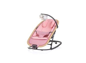 3800931063634 - Babywippe Senso Holzoptik Spielbogen Kopfstütze 3-Punkt-Gurt faltbar rosa
