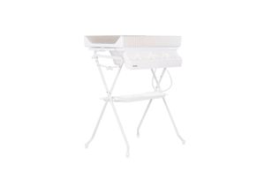 3800931064921 - Babywanne Wickeltisch 2 in 1 Aqua Zubehörfach klappbar Ständer Stopfen beige