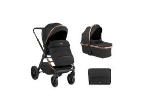 3801001011937 - Kikkaboo Kinderwagen Tiffany 2 in 1 Babywanne Sportsitz Wickeltasche PU-Räder schwarz